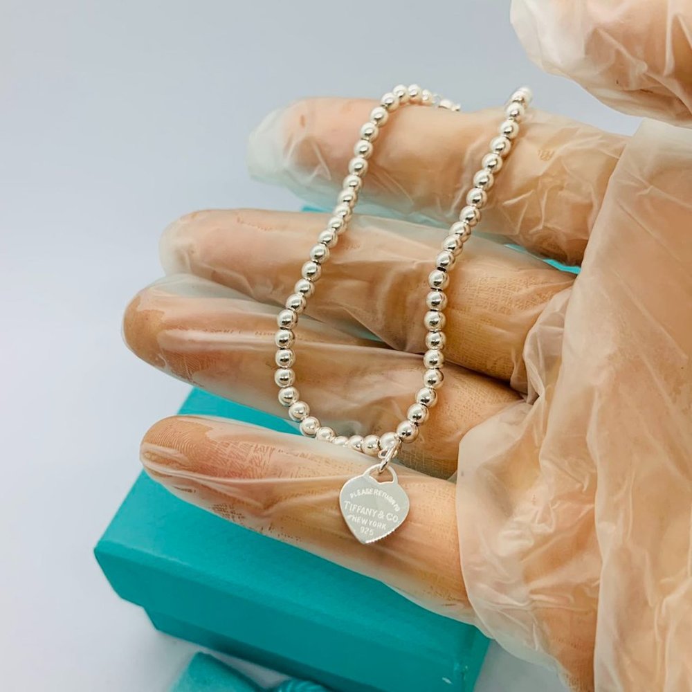 Tiffany_& Co. Return to Tiffany™ Bead Bracelet Heart Tag Bracelet 18cm New York